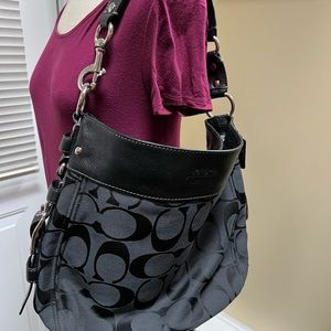 Black on Black C COACH Purse. Excellent Condition.